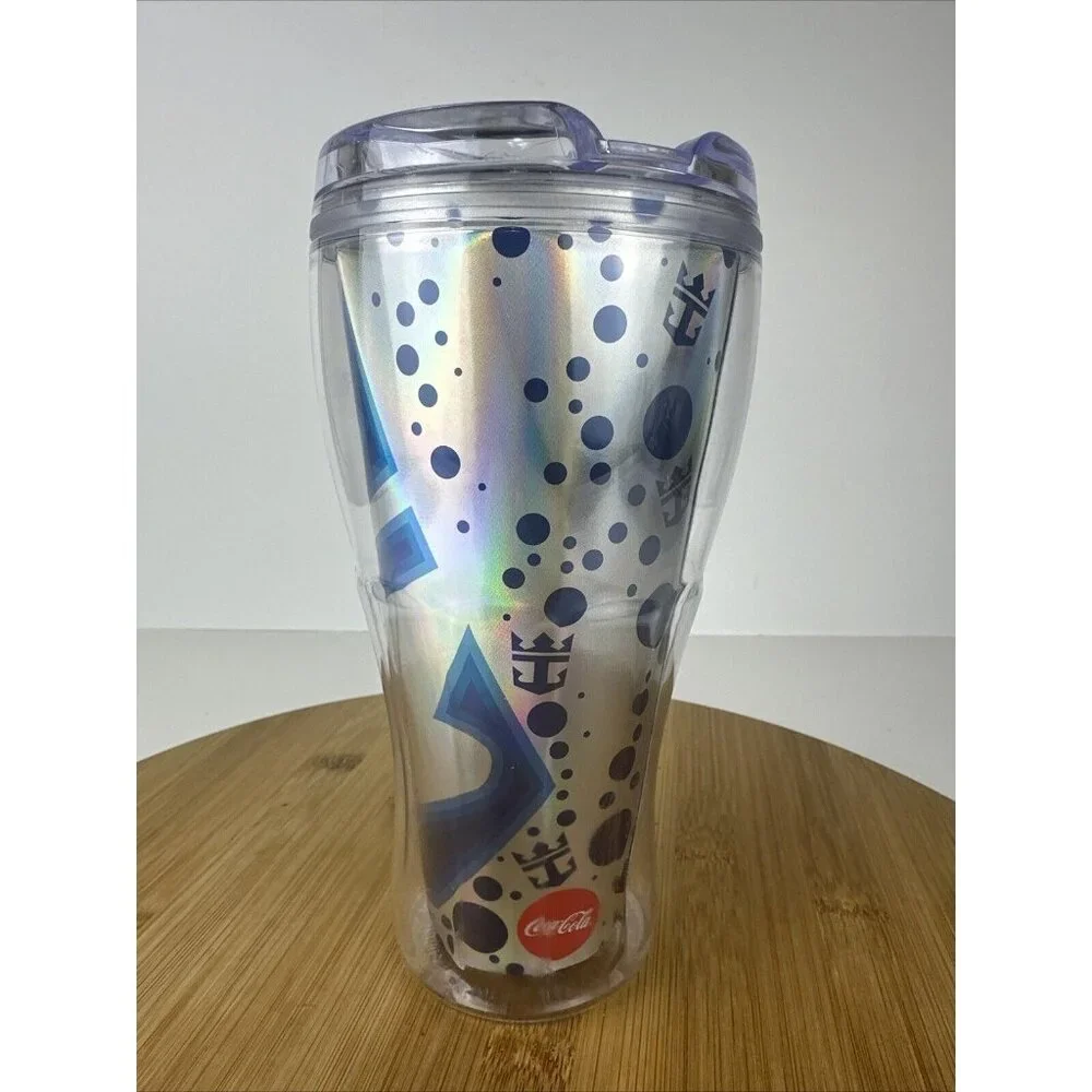 Royal Caribbean Cruise Line Save the Waves 2017 Cups‎ Coca Cola Tumbler Blue